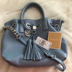 Michael Kors Camden MD Leather Drawstring Satchel